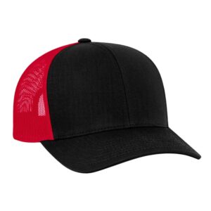 Black/Red - Pacific Headwear 104C